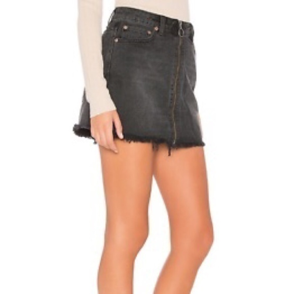 We The Free By Free People Womens Zip It Up OB844131 Mini Skirt Haven Black 28